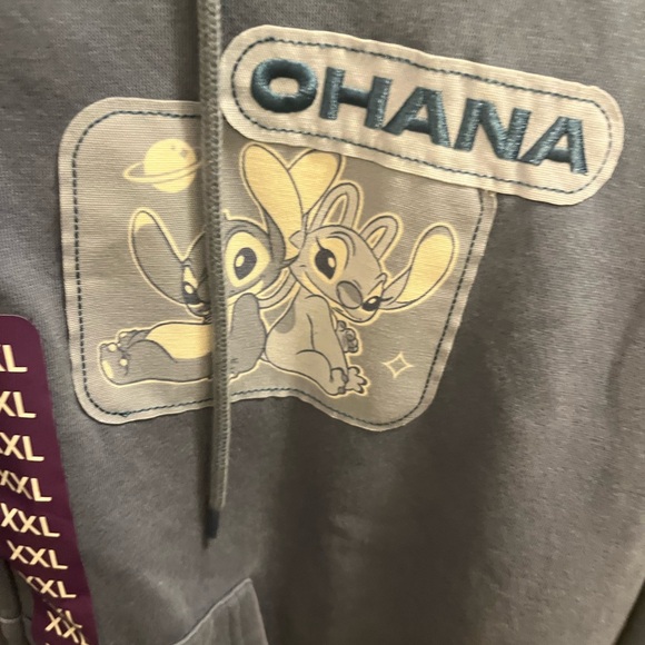 Disney Stitch Blue Hoodie XXL NWT - Picture 3 of 6